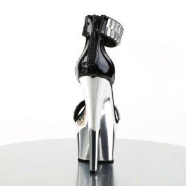 Pleaser Sandali ADORE-769RS Nero/Argento Cromato EU-35 / US-5