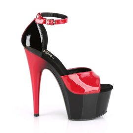 Pleaser Sandali ADORE-789 Vernice Rosso-Nero/Nero-Rosso EU-36 / US-6