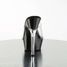 Pleaser Mules ALLURE-601 Trasparente/Nero EU-35 / US-5