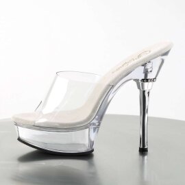 Pleaser Mules ALLURE-601 Trapsarente/Trasparente EU-41 / US-11