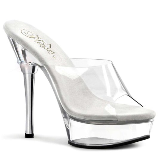 Pleaser Mules ALLURE-601 Trapsarente/Trasparente EU-38 / US-8