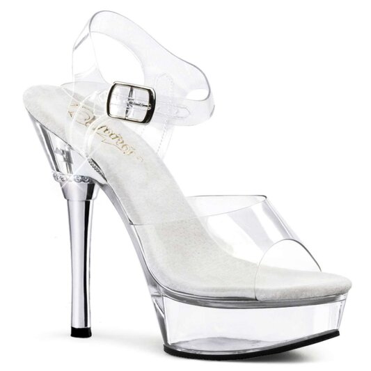 Pleaser Sandali ALLURE-608 Trasparente/Trasparente EU-35 / US-5