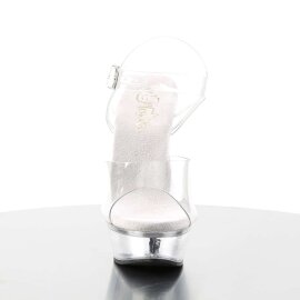 Pleaser Sandali ALLURE-608 Trasparente/Trasparente EU-35...