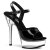 Pleaser Sandali ALLURE-609 Vernice Nero/Trasparente EU-39 / US-9