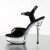 Pleaser Sandali ALLURE-609 Vernice Nero/Trasparente EU-39 / US-9