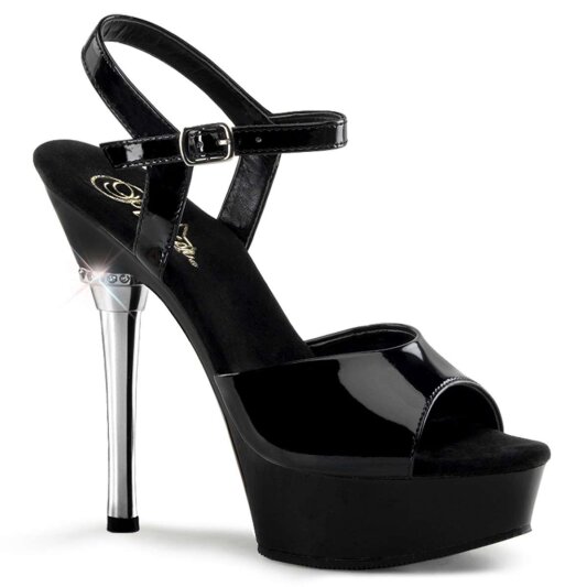 Pleaser Sandali ALLURE-609 Vernice Nero/Nero EU-35 / US-5