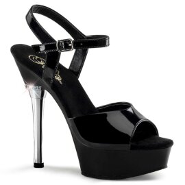 Pleaser Sandali ALLURE-609 Vernice Nero/Nero EU-35 / US-5