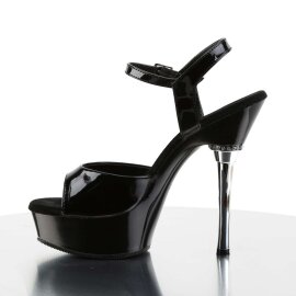 Pleaser Sandali ALLURE-609 Vernice Nero/Nero EU-35 / US-5