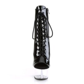 Pleaser ASPIRE-1021 Stivaletti - Vernice Nero/Trasparente...