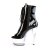 Pleaser ASPIRE-1021 Stivaletti - Vernice Nero/Trasparente EU-35 / US-5