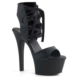 Pleaser Sandali ASPIRE-600-14 Similpelle Nero/Nero Opaco...
