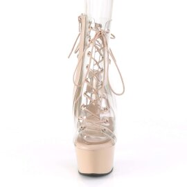 Pleaser ASPIRE-600-30 Stivaletti - Trasparente/Nude EU-35...