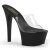 Pleaser Mules ASPIRE-601 Trasparente/Nero Opaco EU-35 / US-5