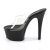 Pleaser Mules ASPIRE-601 Trasparente/Nero Opaco EU-35 / US-5