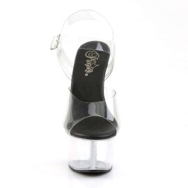 Pleaser Sandali ASPIRE-608 Trasparent-Nero/Trasparente...