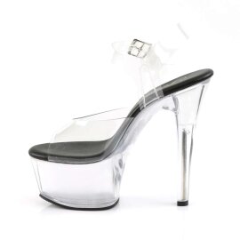Pleaser Sandali ASPIRE-608 Trasparent-Nero/Trasparente EU-35 / US-5