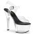 Pleaser Sandali ASPIRE-608 Trasparent-Nero/Trasparente EU-35 / US-5