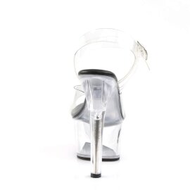 Pleaser Sandali ASPIRE-608 Trasparente-Nero/Trasparente EU-37 / US-7