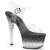 Pleaser Sandali ASPIRE-608STD Trasparente/Nero-Trasparente EU-35 / US-5