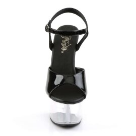 Pleaser Sandali ASPIRE-609 Vernice Nero/Trasparente EU-35...
