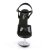 Pleaser Sandali ASPIRE-609 Vernice Nero/Trasparente EU-38 / US-8
