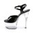 Pleaser Sandali ASPIRE-609 Vernice Nero/Trasparente EU-38 / US-8