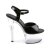 Pleaser Sandali ASPIRE-609 Vernice Nero/Trasparente EU-38 / US-8