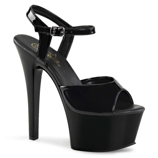 Pleaser Sandali ASPIRE-609 Vernice Nero/Nero EU-38 / US-8