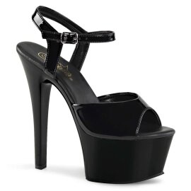 Pleaser Sandali ASPIRE-609 Vernice Nero/Nero EU-38 / US-8