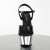 Pleaser Sandali ASPIRE-609 Vernice Nero/Argento Cromato EU-38 / US-8
