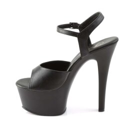 Pleaser Sandali ASPIRE-609 Similpelle Nero/Nero Opaco EU-35 / US-5