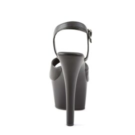 Pleaser Sandali ASPIRE-609 Similpelle Nero/Nero Opaco EU-35 / US-5
