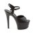 Pleaser Sandali ASPIRE-609 Similpelle Nero/Nero Opaco EU-37 / US-7