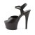 Pleaser Sandali ASPIRE-609 Similpelle Nero/Nero Opaco EU-38 / US-8