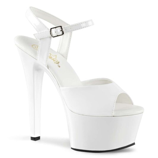 Pleaser Sandali ASPIRE-609 Vernice Bianco/Bianco EU-35 / US-5