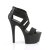 Pleaser Sandali ASPIRE-669 Similpelle-Fascia Elastica Nera/Nero Opaco EU-35 / US-5