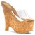 Pleaser Mules BEAU-601 Trasparente-Marroncino/Sughero EU-35 / US-5