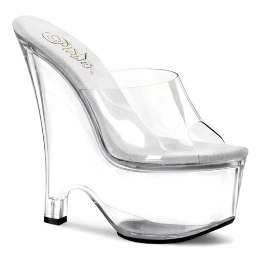 Pleaser Mules BEAU-601 Trasparente/Trasparente EU-35 / US-5