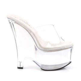 Pleaser Mules BEAU-601 Trasparente/Trasparente EU-37 / US-7