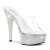 Pleaser Mules BEJEWELED-601DM Trasparente/Argento Multi Strass EU-36 / US-6