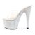 Pleaser Mules BEJEWELED-701DM Trasparente/Argento Multi Strass EU-35 / US-5