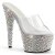 Pleaser Mules BEJEWELED-701MS Trasparente/Argento Multi Strass EU-37 / US-7