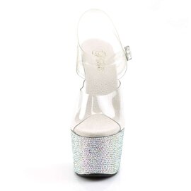 Pleaser Sandali BEJEWELED-708DM Trasparente/Argento...