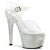 Pleaser Sandali BEJEWELED-708DM Trasparente/Argento Strass EU-35 / US-5