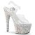 Pleaser Sandali BEJEWELED-708MS Trasparente/Argento Strass EU-35 / US-5