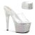 Pleaser Mules BEJEWELED-712RS Trasparente/Argento Multi Strass EU-38 / US-8