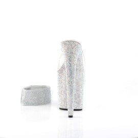 Pleaser Mules BEJEWELED-812RS Trasparente/Argento Multi Strass EU-35 / US-5
