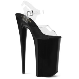 Pleaser Sandali BEYOND-008 Trasparente/Nero EU-39 / US-9