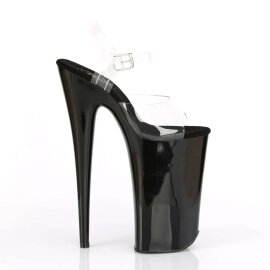 Pleaser Sandali BEYOND-008 Trasparente/Nero EU-39 / US-9
