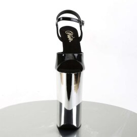 Pleaser Sandali BEYOND-009 Nero/Argento Cromato EU-38 / US-8